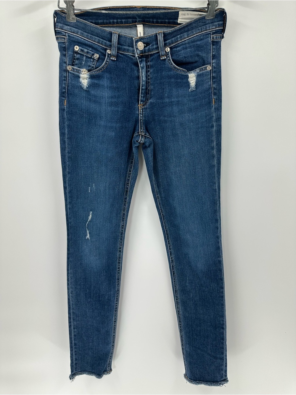 Rag & Bone Women’s Stratham Dark Wash Skinny Jeans USA Stretch Size 28